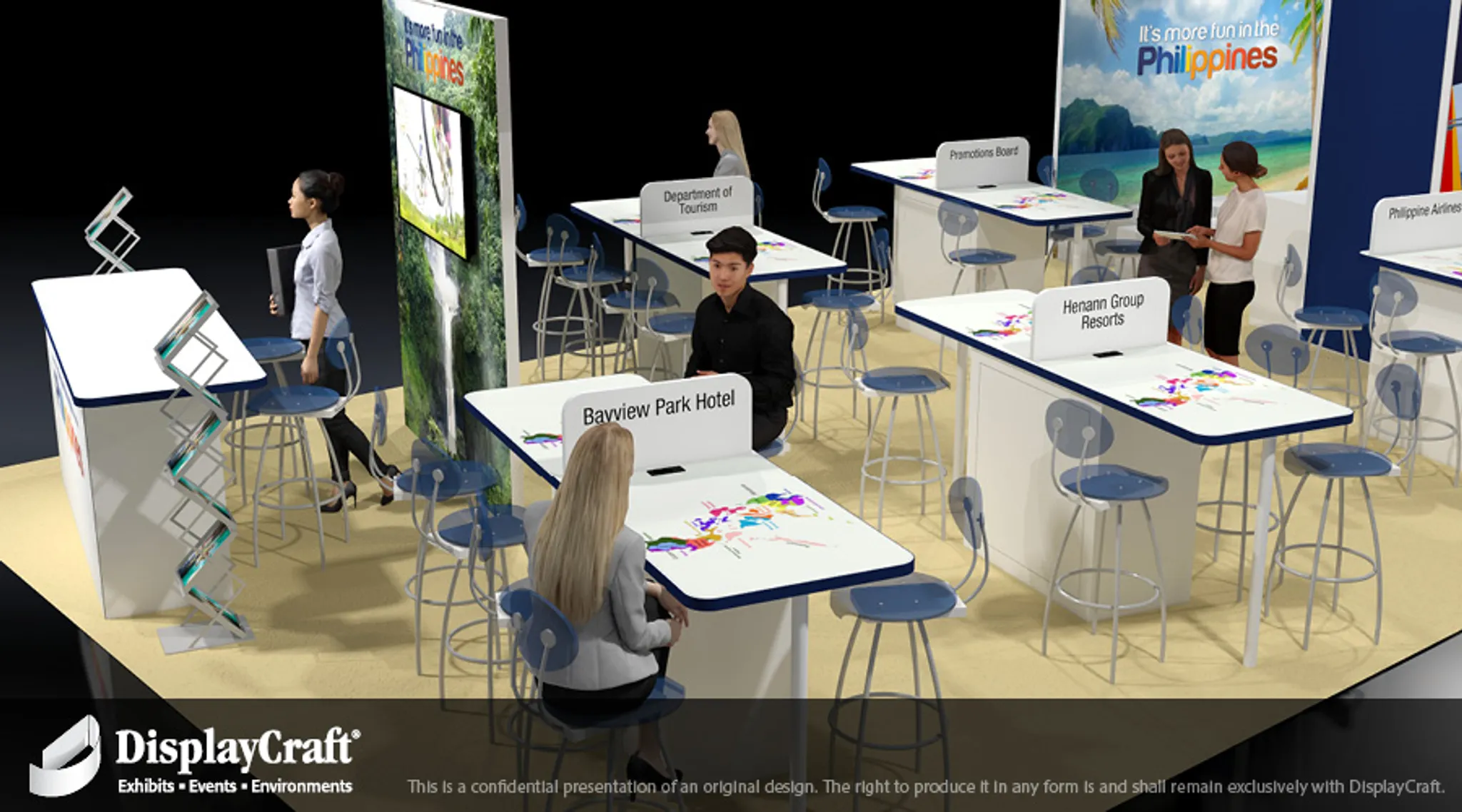 20x50 Island booth design by DisplayCraft